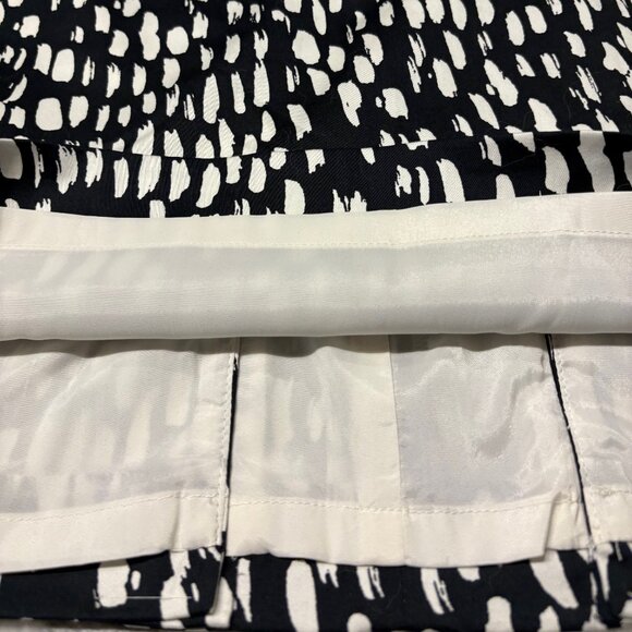NWT Ann Taylor Fully Lined Zipper Back Straight Pencil Skirt Black White Size 6 - Picture 6 of 13